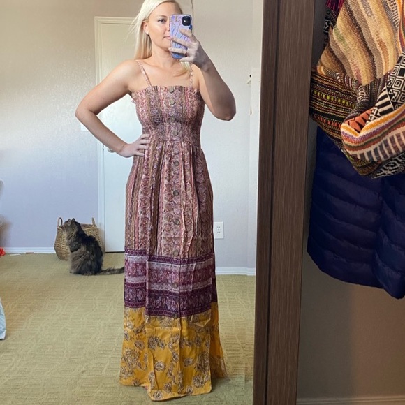 Floral Smocked Maxi Dress - Picture 2 of 3